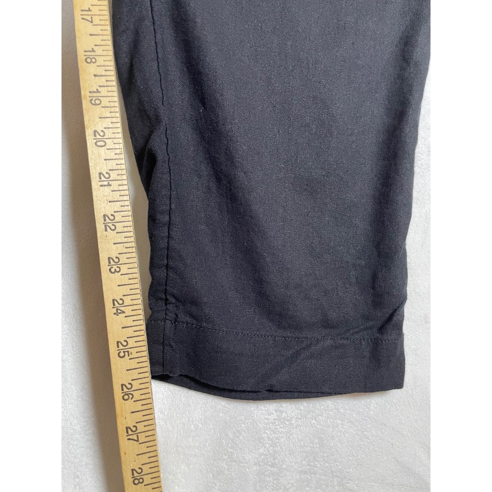 womens linen blend straight leg comfort high waist pant M old navy lagenlook - Picture 6 of 9